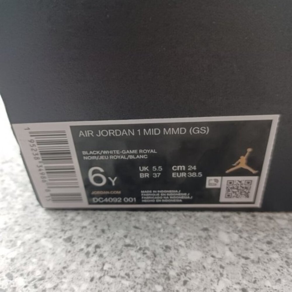 Nike Air Jordan 1 Mid MMD Multi-Color Grid Sneakers - Size 6 Youth Shoes - Picture 7 of 9